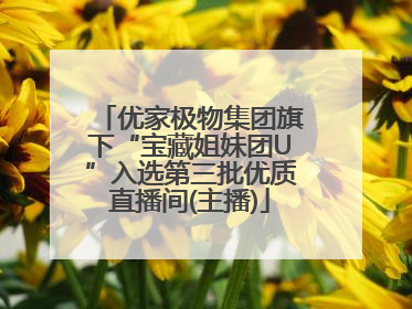 优家极物集团旗下“宝藏姐妹团U”入选第三批优质直播间(主播)