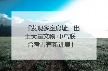 发现多座房址、出土大量文物 中乌联合考古有新进展
