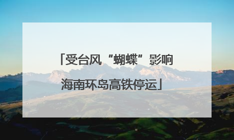 受台风“蝴蝶”影响 海南环岛高铁停运