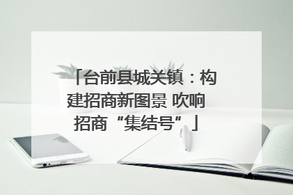 台前县城关镇：构建招商新图景 吹响招商“集结号”