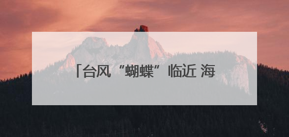 台风“蝴蝶”临近 海南四地发布停课通知