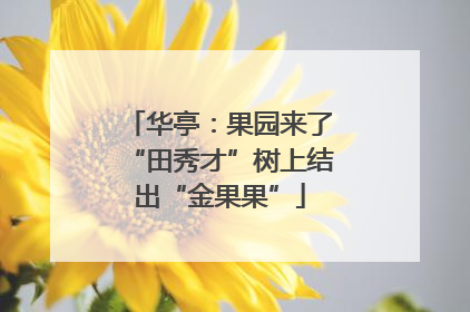 华亭：果园来了“田秀才”树上结出“金果果”
