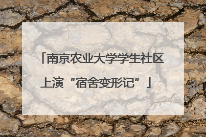 南京农业大学学生社区上演“宿舍变形记”