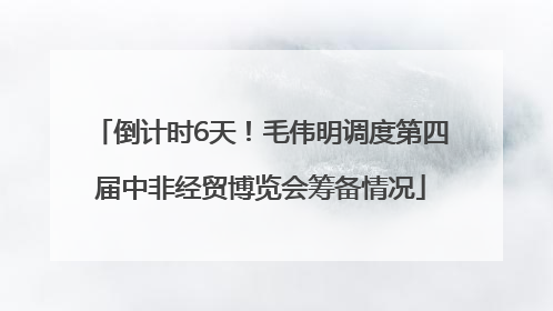 倒计时6天！毛伟明调度第四届中非经贸博览会筹备情况