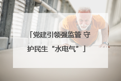 党建引领强监管 守护民生“水电气”