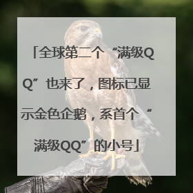 全球第二个“满级QQ”也来了，图标已显示金色企鹅，系首个“满级QQ”的小号