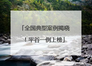 全国典型案例揭晓！平谷一例上榜