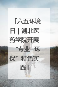 六五环境日｜湖北医药学院开展“专业+环保”特色实践