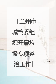 兰州市城管委组织开展垃圾专项整治工作