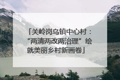 关岭岗乌镇中心村：“两清两改两治理”绘就美丽乡村新画卷