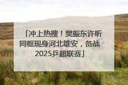 冲上热搜！樊振东许昕同框现身河北雄安，备战2025乒超联赛