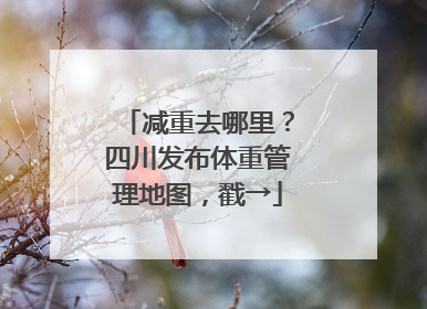 减重去哪里？四川发布体重管理地图，戳→