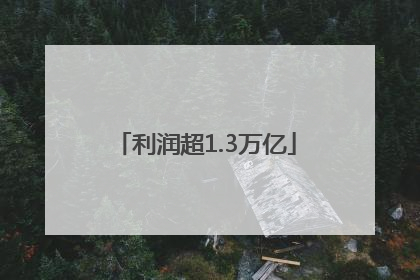 利润超1.3万亿