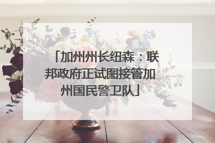 加州州长纽森：联邦政府正试图接管加州国民警卫队