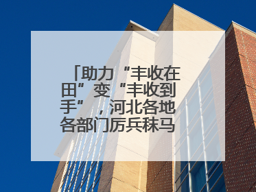 助力“丰收在田”变“丰收到手”，河北各地各部门厉兵秣马迎战“三夏”
