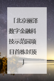 北京丽泽数字金融科技示范园项目首栋封顶