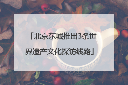 北京东城推出3条世界遗产文化探访线路