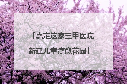 嘉定这家三甲医院新建儿童疗愈花园