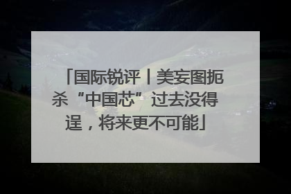 国际锐评丨美妄图扼杀“中国芯”过去没得逞，将来更不可能