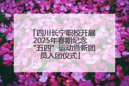 四川长宁职校开展2025年春期纪念“五四”运动暨新团员入团仪式