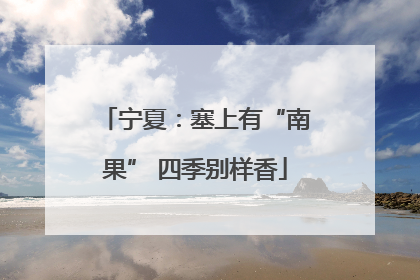 宁夏：塞上有“南果” 四季别样香