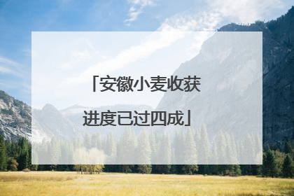 安徽小麦收获进度已过四成