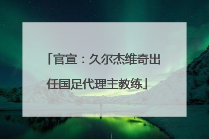 官宣：久尔杰维奇出任国足代理主教练