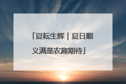 夏耘生辉｜夏日顺义满是农趣期待