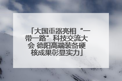 大国重器亮相“一带一路”科技交流大会 德阳高端装备硬核成果彰显实力