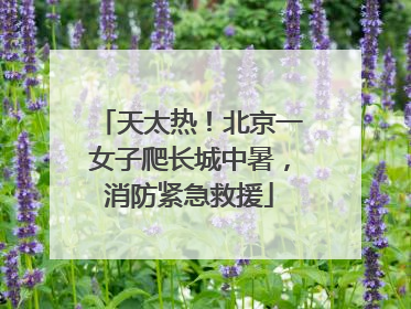 天太热！北京一女子爬长城中暑，消防紧急救援