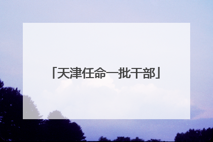 天津任命一批干部
