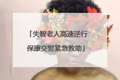 失智老人高速逆行 保康交警紧急救助