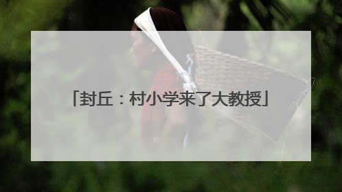 封丘：村小学来了大教授