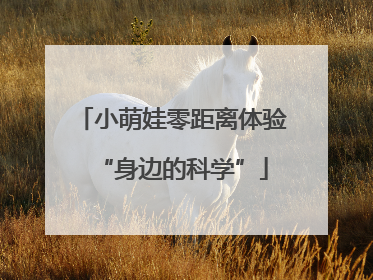 小萌娃零距离体验“身边的科学”
