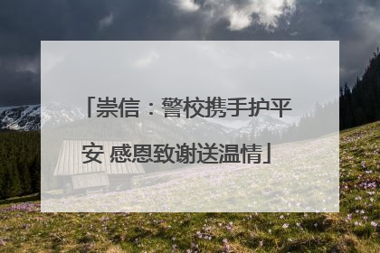 崇信：警校携手护平安 感恩致谢送温情