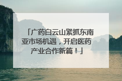 广药白云山紧抓东南亚市场机遇，开启医药产业合作新篇！