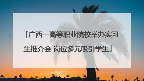 广西一高等职业院校举办实习生推介会 岗位多元吸引学生