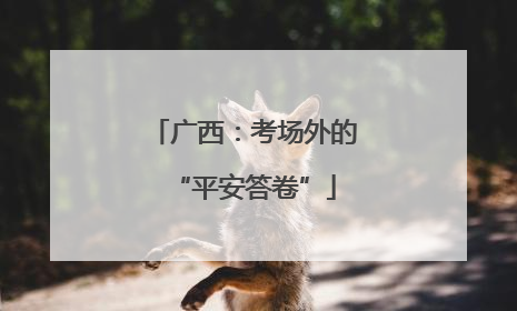 广西：考场外的“平安答卷”