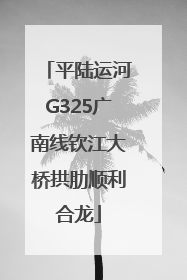 平陆运河G325广南线钦江大桥拱肋顺利合龙