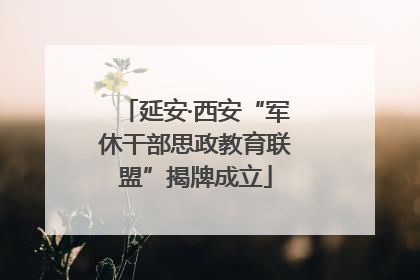 延安·西安“军休干部思政教育联盟”揭牌成立