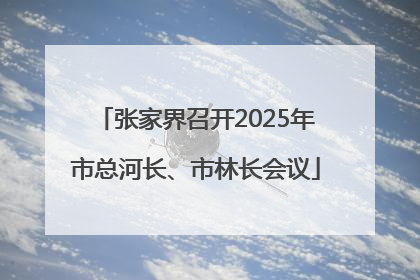 张家界召开2025年市总河长、市林长会议