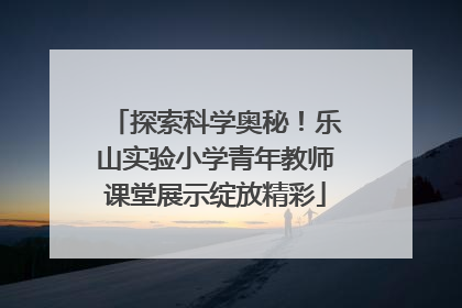 探索科学奥秘！乐山实验小学青年教师课堂展示绽放精彩