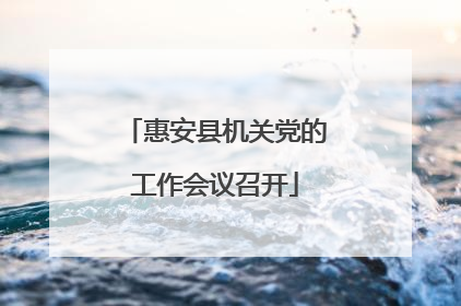 惠安县机关党的工作会议召开