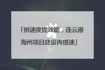拼速度提效能，连云港海州项目建设再提速