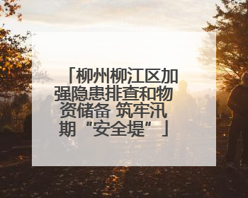 柳州柳江区加强隐患排查和物资储备 筑牢汛期“安全堤”