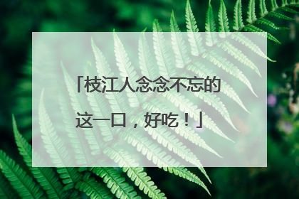 枝江人念念不忘的这一口，好吃！