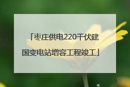 枣庄供电220千伏建国变电站增容工程竣工