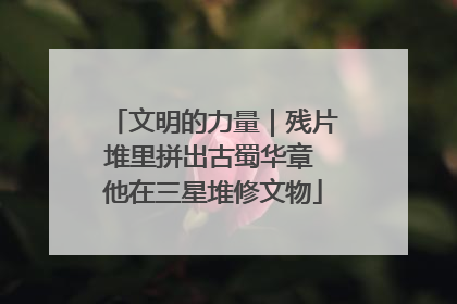 文明的力量｜残片堆里拼出古蜀华章 他在三星堆修文物