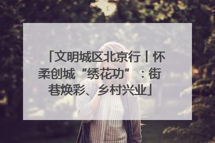 文明城区北京行丨怀柔创城“绣花功”：街巷焕彩、乡村兴业