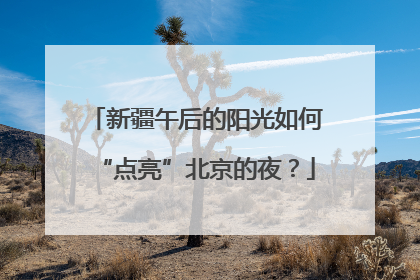 新疆午后的阳光如何“点亮”北京的夜？